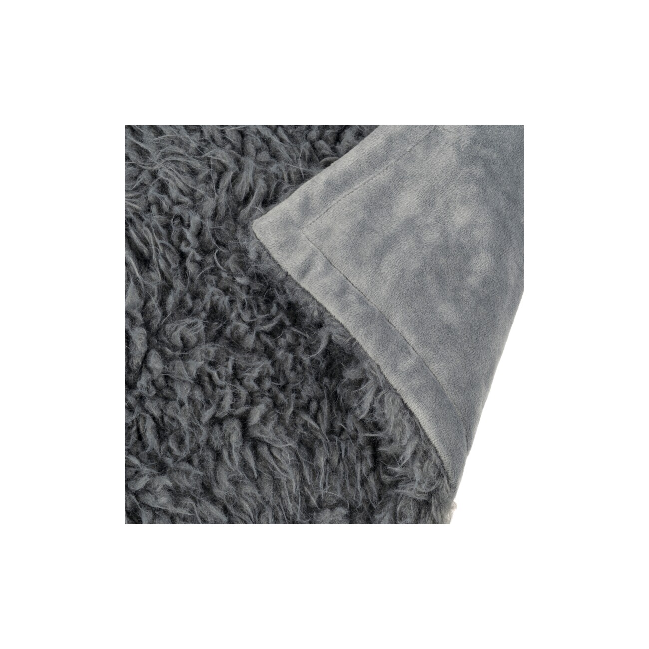 AniOne Fluffy Decke grau