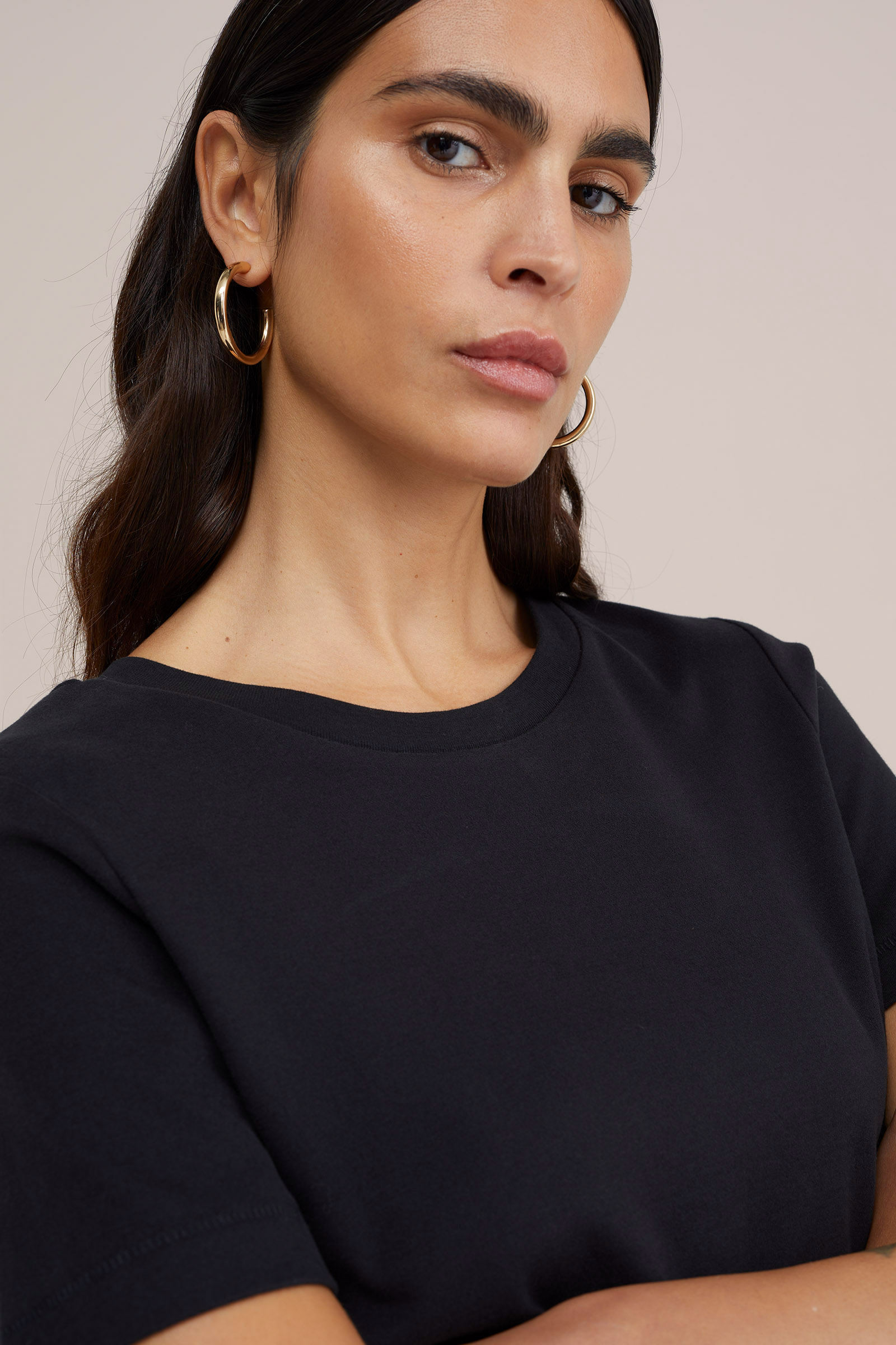 organic cotton T-shirt WE Studio Zwart