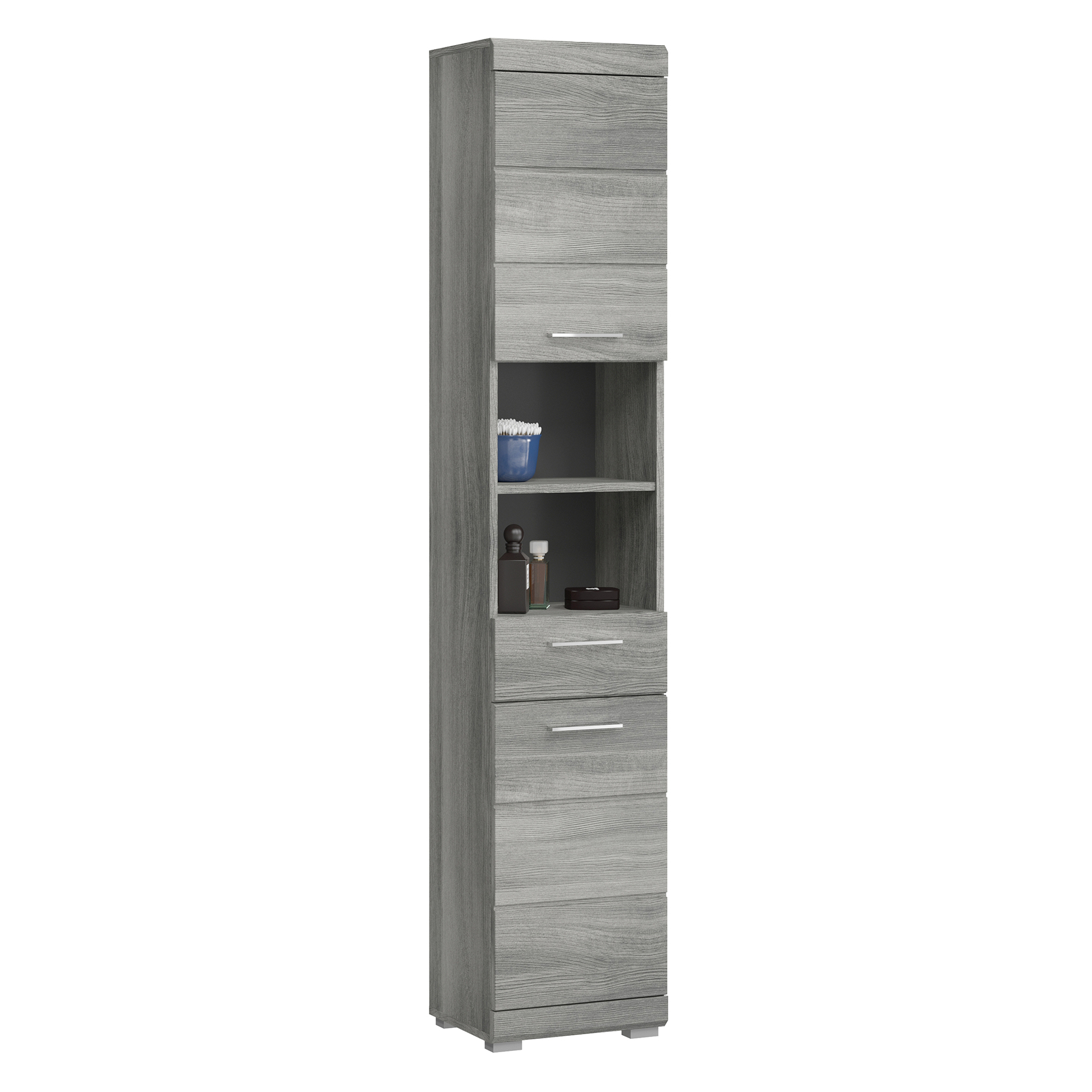 Hochschrank SOUL - Rauchsilber - 37 cm breit
