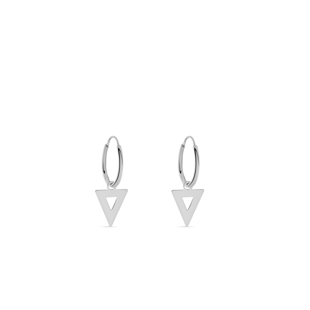 Creoles Elvyn Argent Blanc