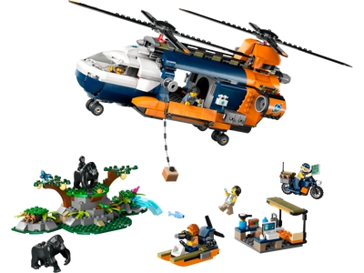 LEGO Jungleonderzoekers: helikopter bij de basis (60437)