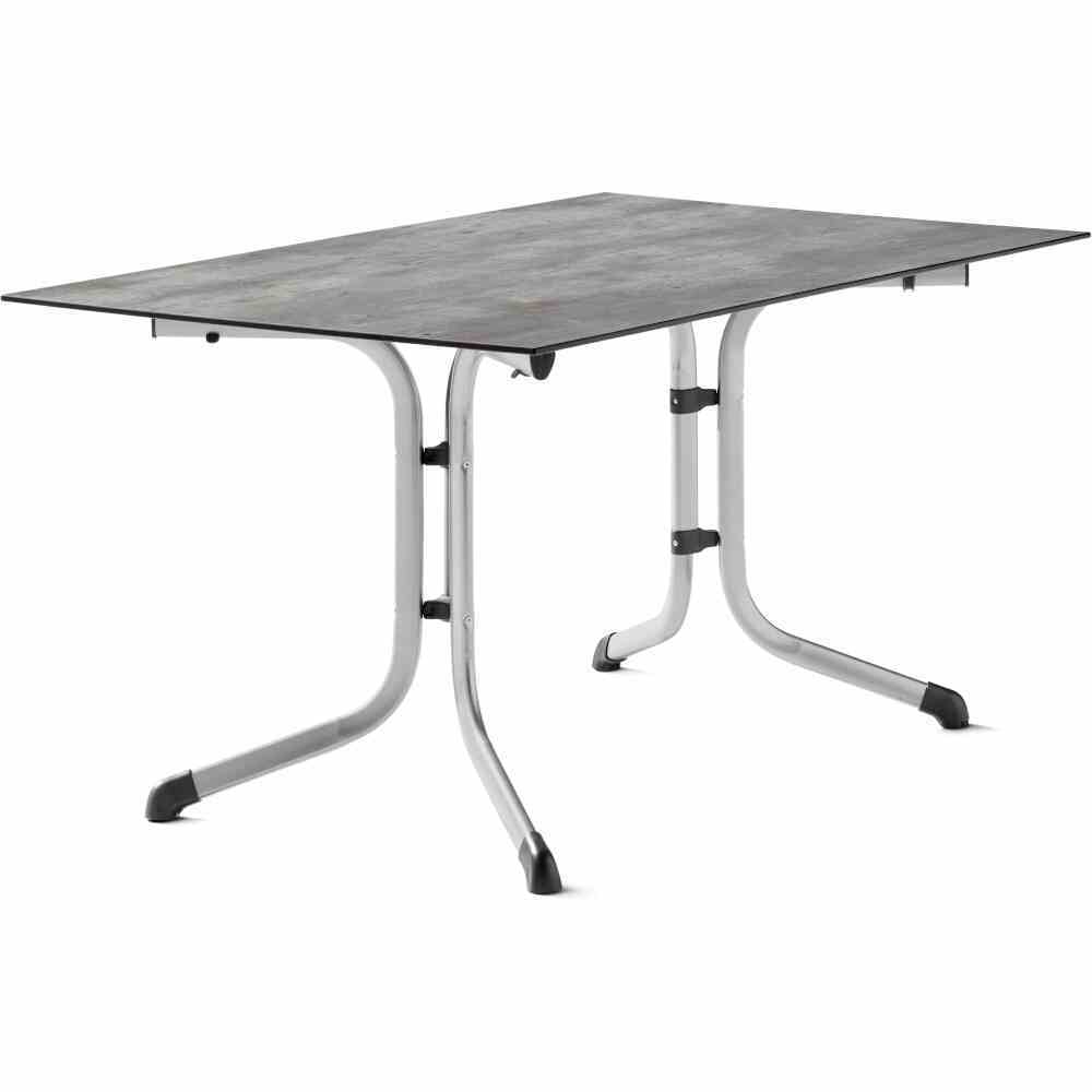 Klapptisch POLYTEC - graphit - Beton-Optik - 140x90 cm