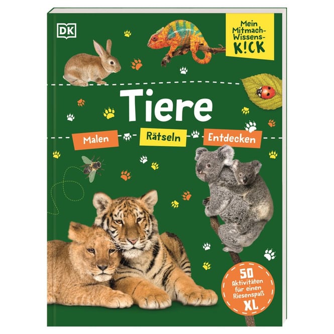 Mein Mitmach-Wissens-K!ck - Tiere - Malen-Rätseln-Entdecken