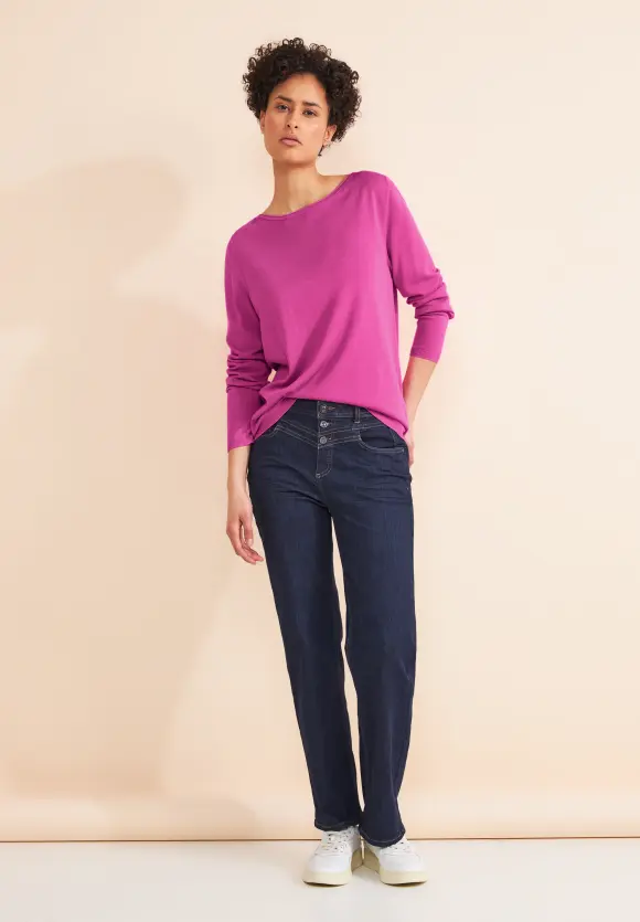 U-Boot Ausschnitt Pullover - blush pink