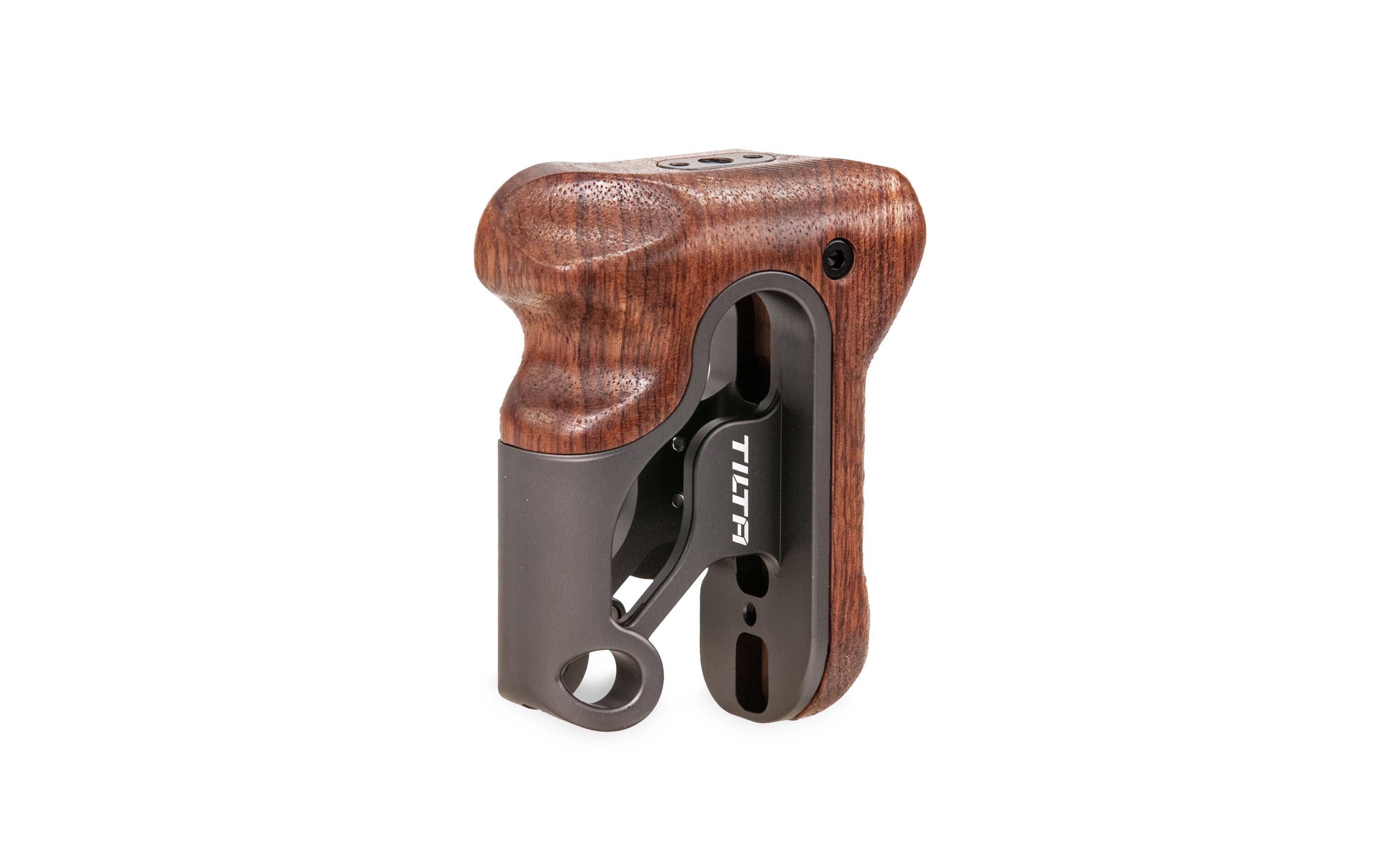 Left Side Wooden Handle Type VII - Tilta GrayErgonomischer Griff zur Befestigung an der linken Seite der Tiltaing-Kamerakäfige für maximalen Komfort