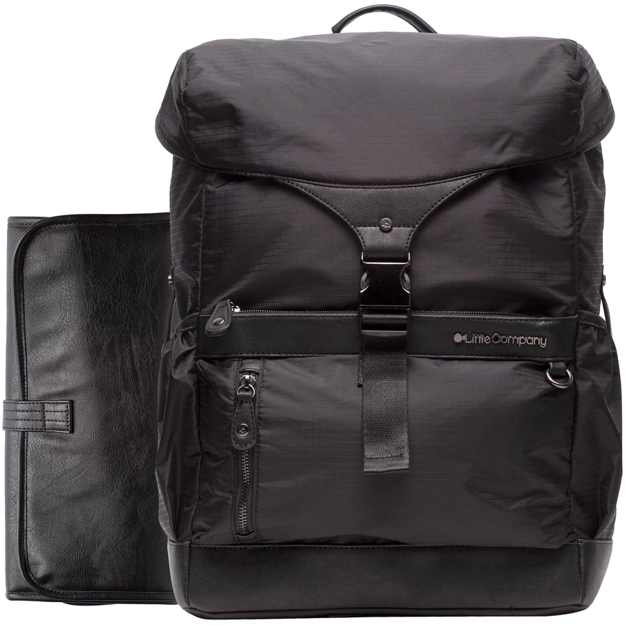 Little Company Wickelrucksack Miami Ripstop Schwarz