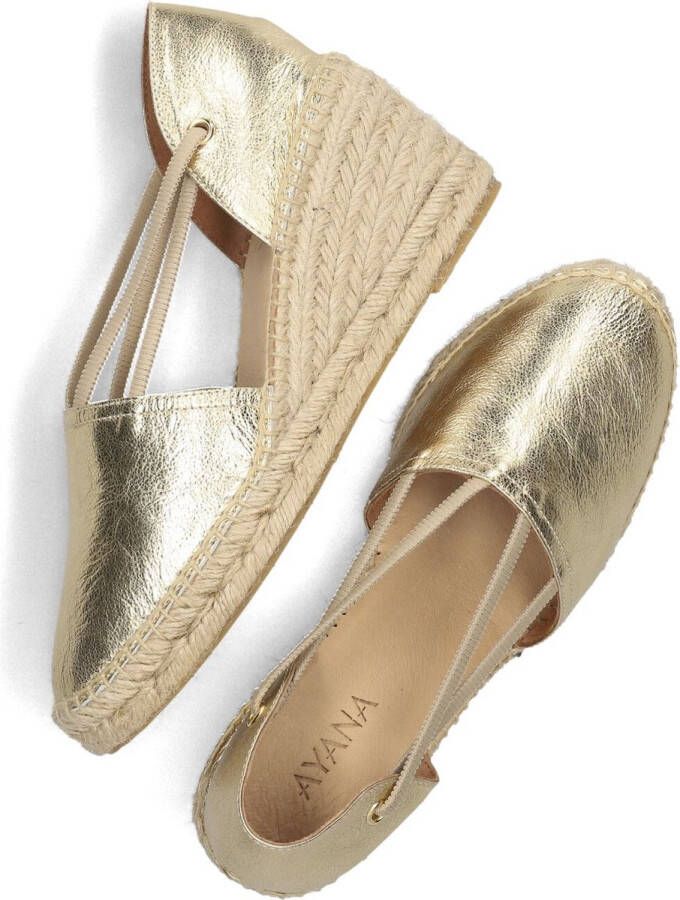 AYANA Espadrilles Dames Yu688 Maat: 39 Materiaal: Leer Kleur: Goud