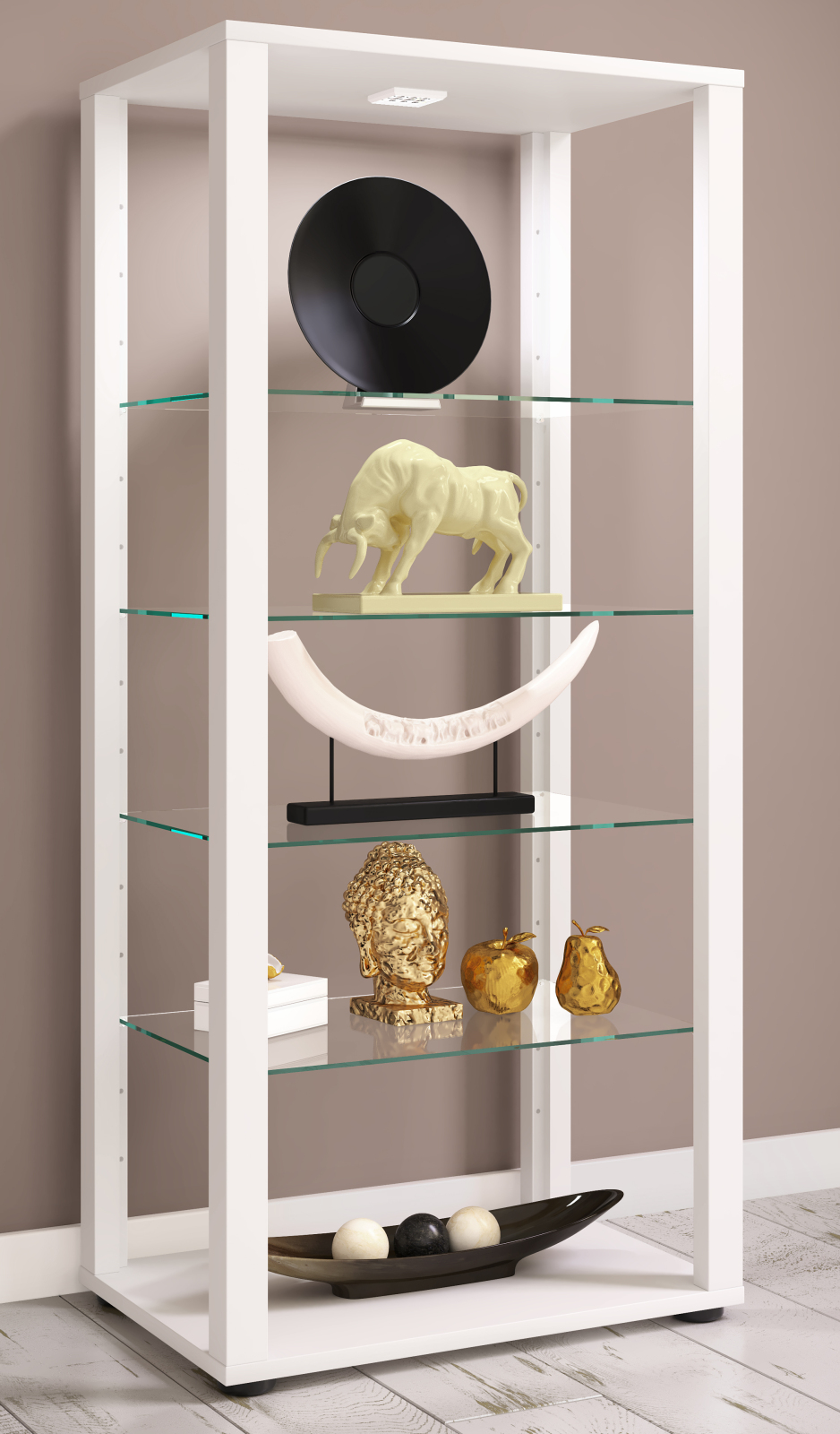 Vitrine GLASOL IV - weiß - 52x115 cm