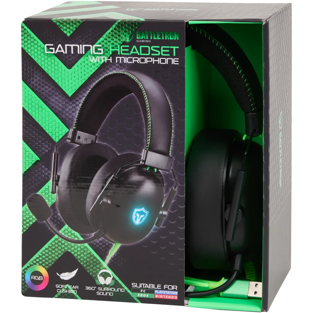 Battletron gaming headset Met licht