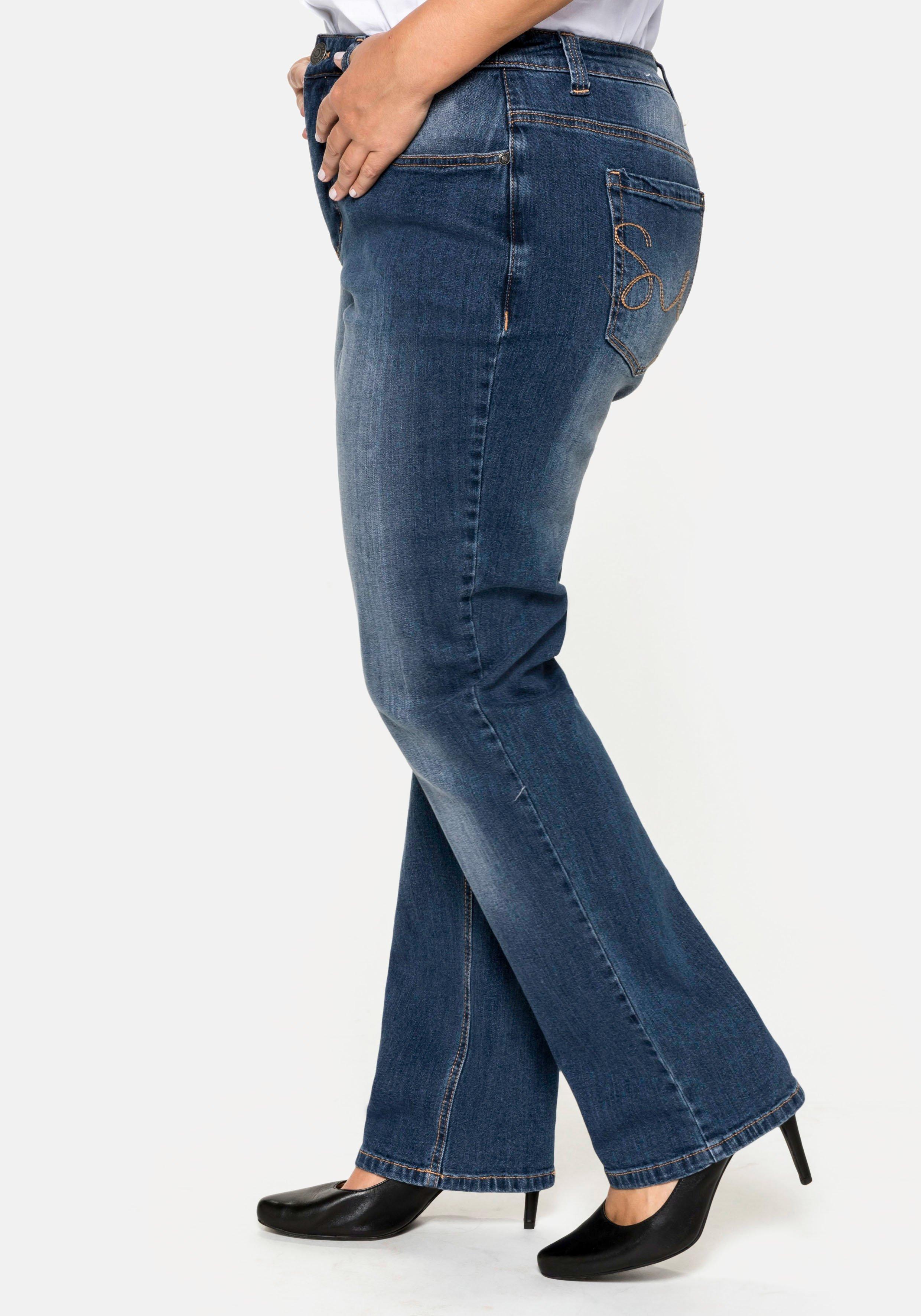 Gerade Jeans mit Shaping-Einsatz