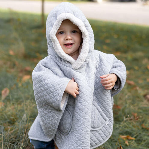 Poncho de voyage 9-36 mois - Jersey - Gris - BEMINI