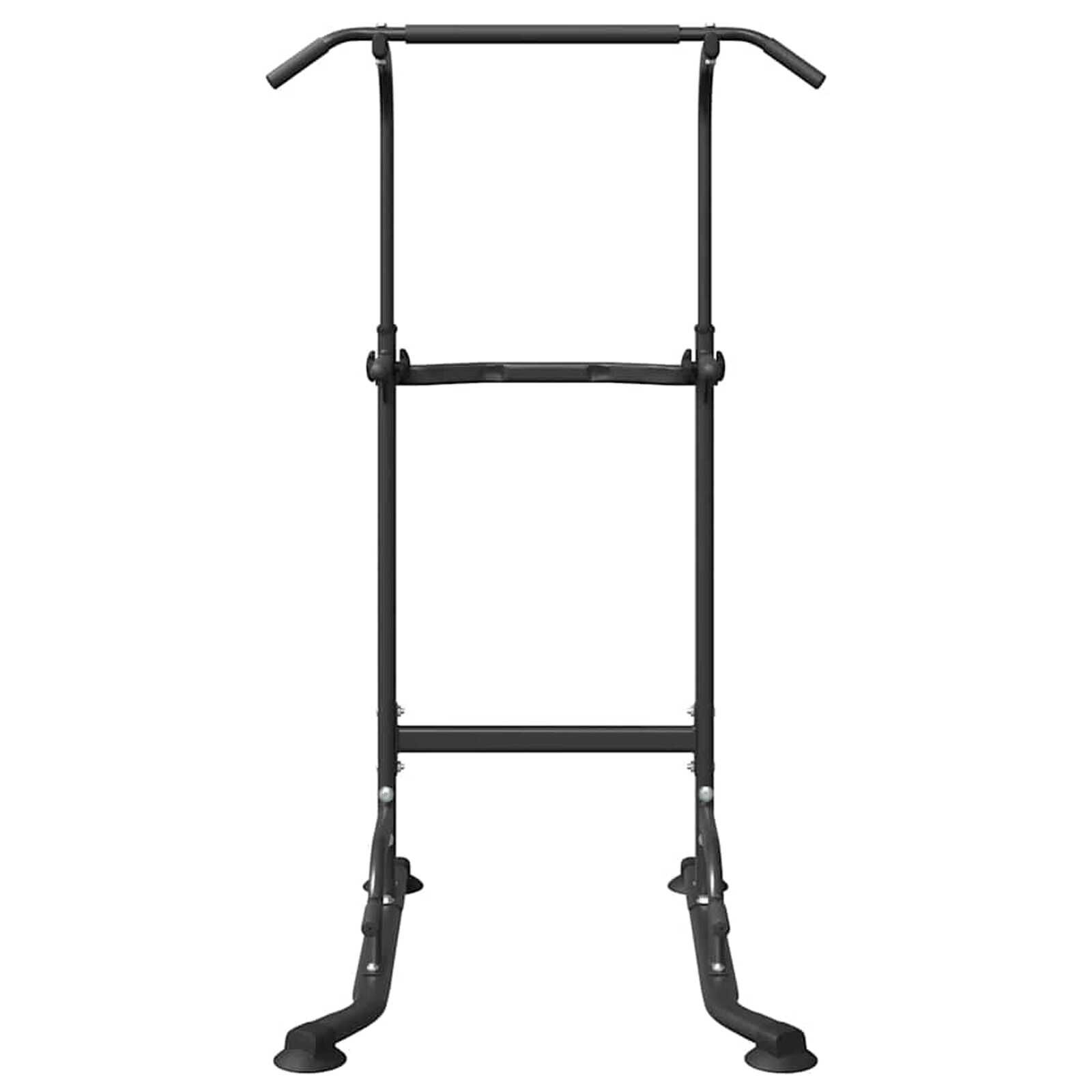 vidaXL Power Tower Dip Station Overig Zwart 95 x 102 x (160-210) cm