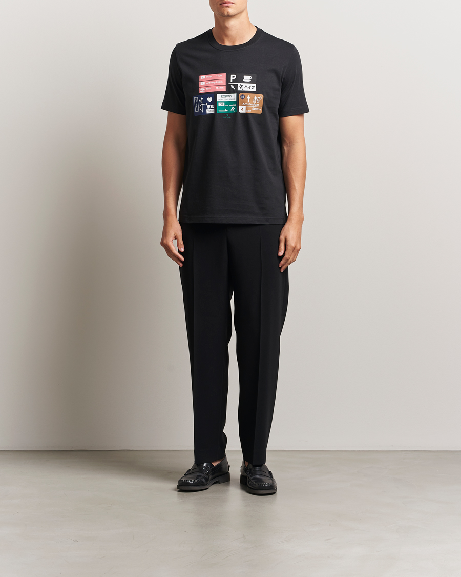 PS Paul Smith Road Signs Crew Neck T-Shirt Black