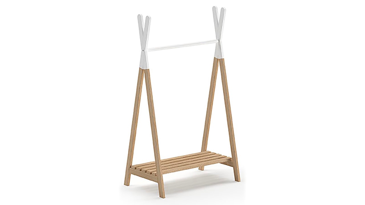 Kledingrek Kiddy natuur/wit