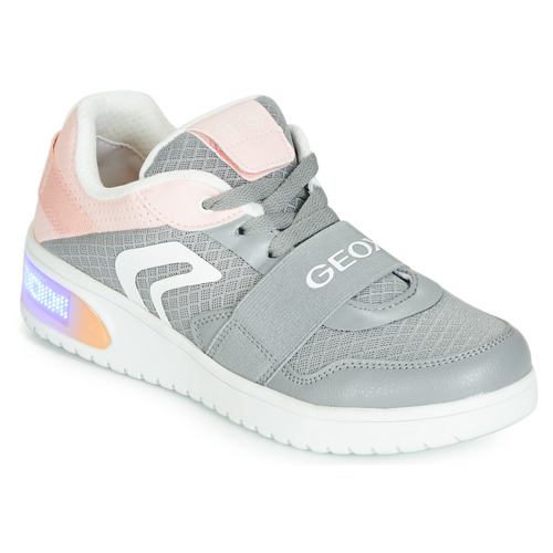 Geox - J XLED GIRL - Gris / Rose / LED