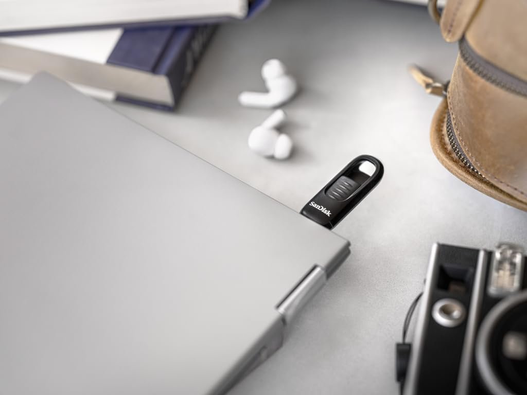 (256GB) Ultra Slider USB C 3.2 Speicher Stick Flash Drive 400Mbit/s (SDCZ480-256G-G46) - Schwarz