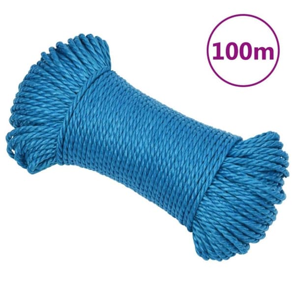 vidaXL Arbeidstau blå 8 mm 100 m polypropylen