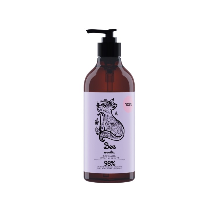 YOPE Natürliche Flüssigseife für die Hände, Flieder und Vanille, 500 ml