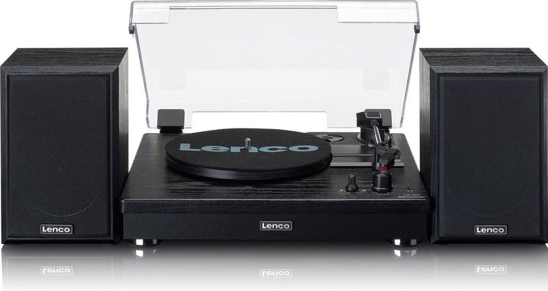 LENCO - LS-101BK - Platenspeler - Zwart - Hout - Bluetooth en 2 Externe Speakers