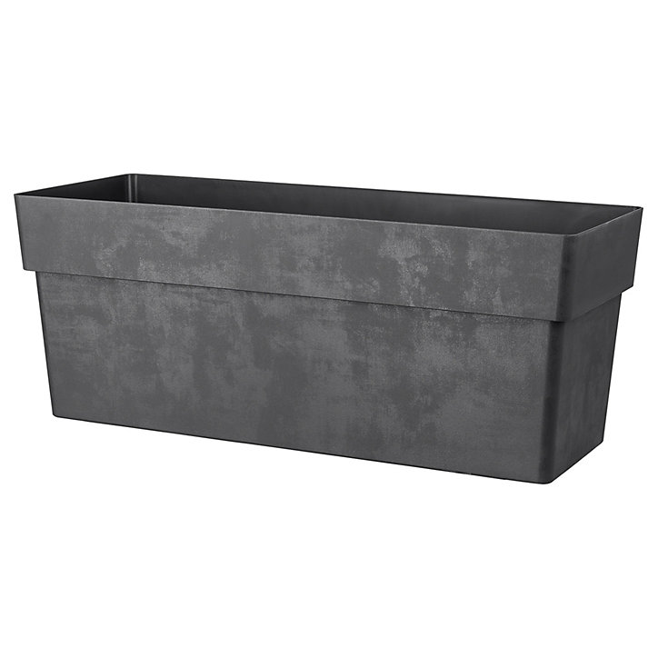 Bac à fleurs muret Like R anthracite 39x38x99cm Deroma