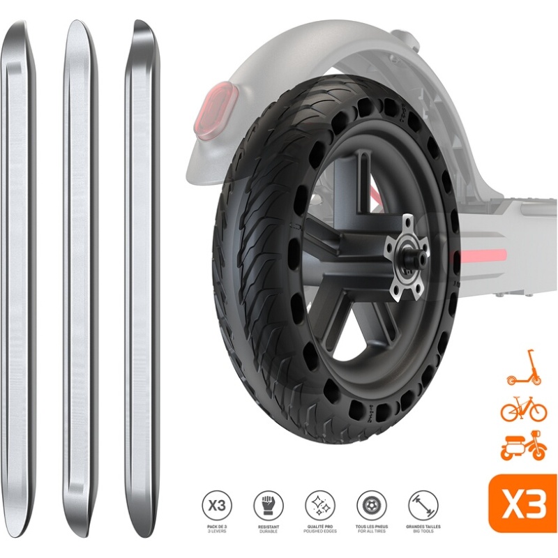 Entretien et réparation mobilité Casr 3 Démonte-Pneus 30cm Acier Inox CASR Leviers - X3