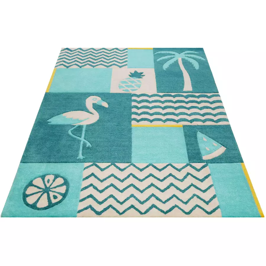 Smart Kids Kinderteppich Fruity Flamingo petrol