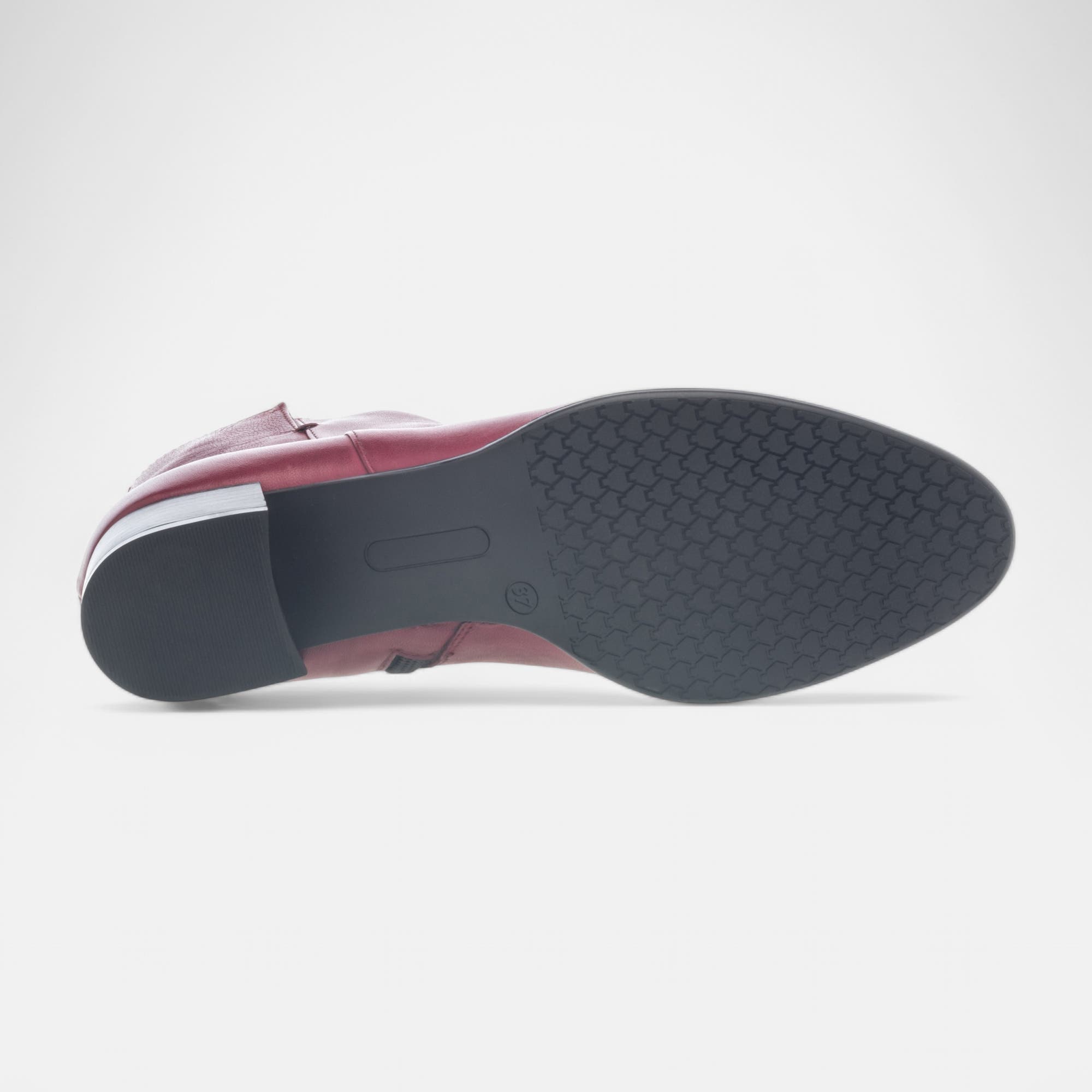 Bottines Femme en cuir rouge