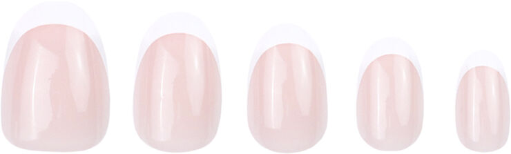 DUFFBEAUTY Classic French Almond - Reusable Instant Press-on Manicure