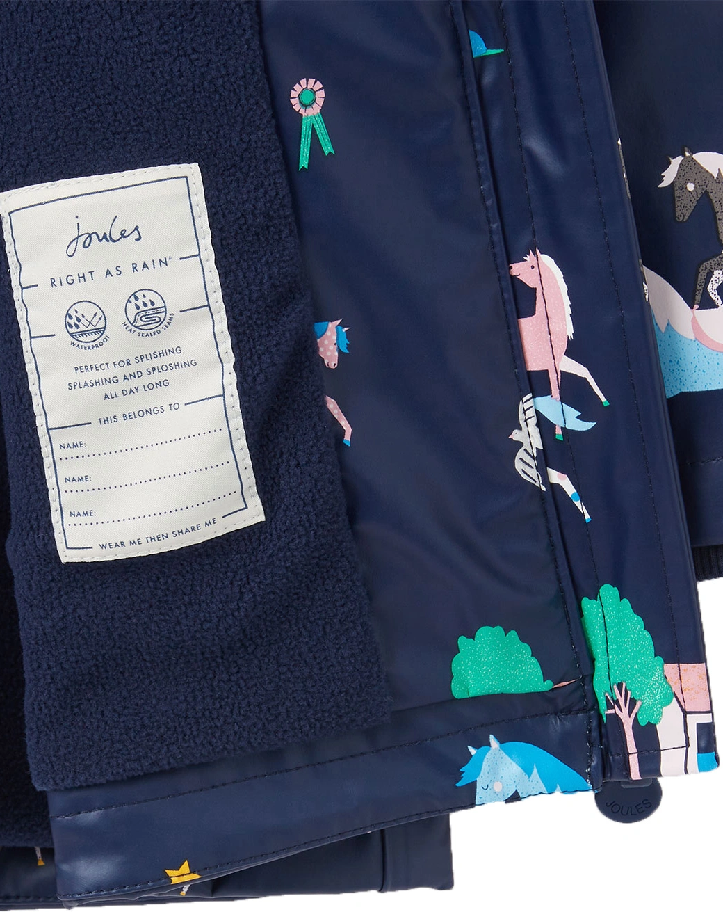 Regenjacke RAINDANCE HORSES in navy