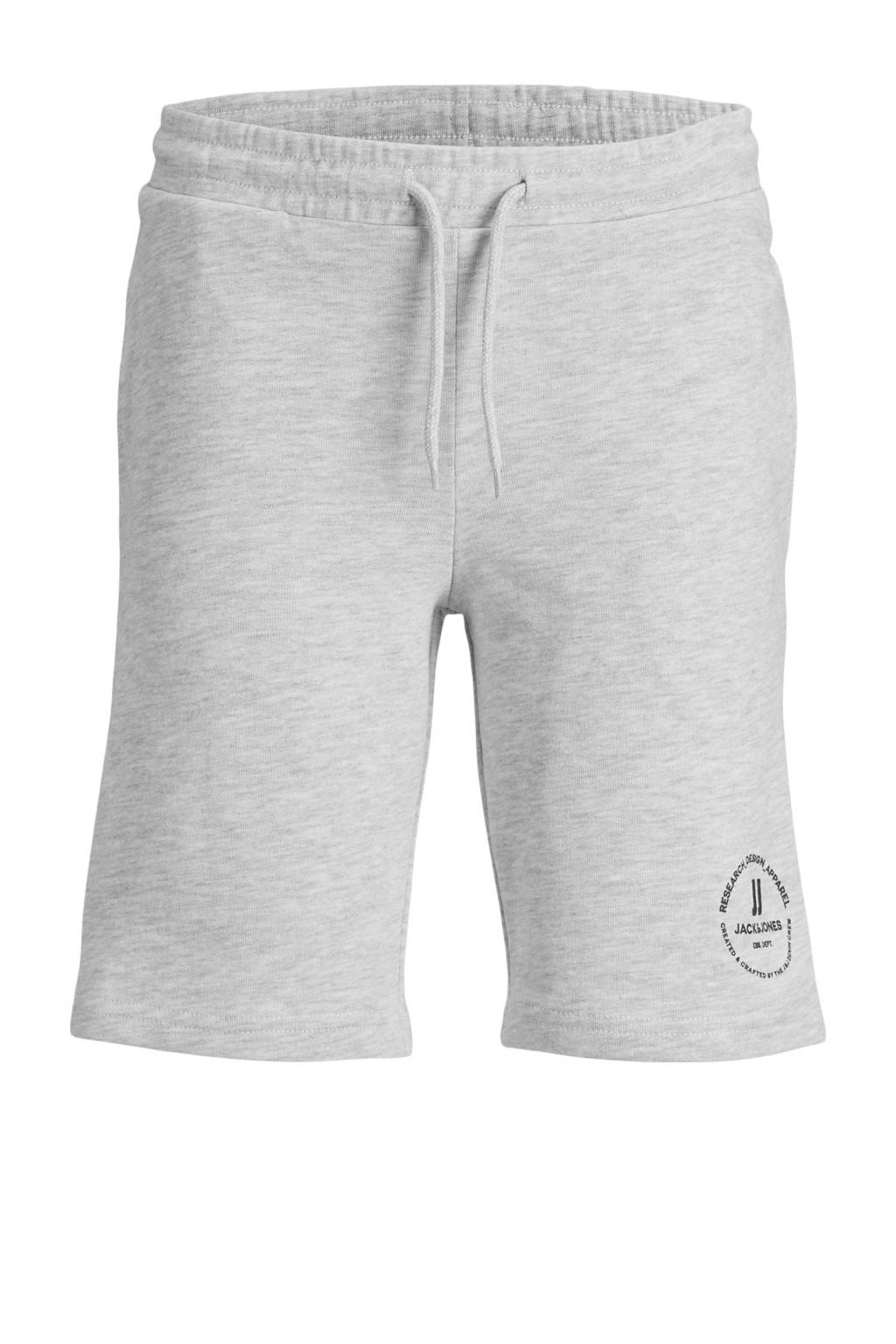 JACK & JONES sweatshort JPSTSWIFT met printopdruk wit melange