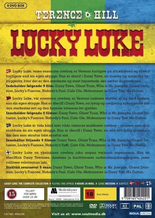 Lucky Luke Film - Den Komplette Samling - DVD