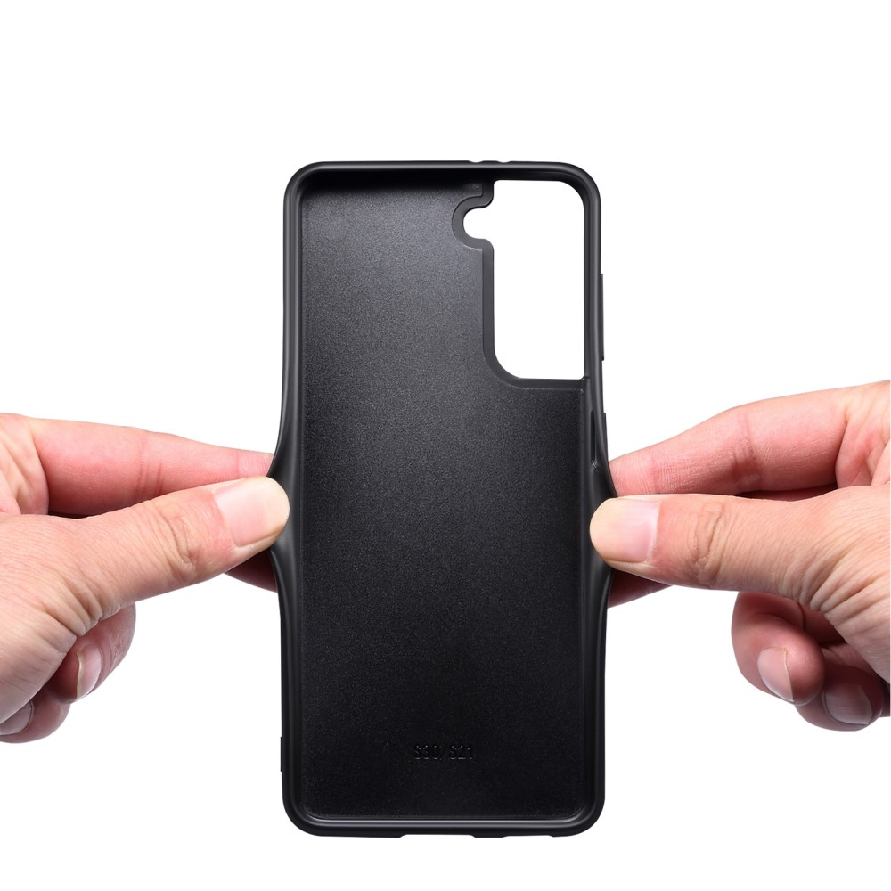 Samsung Galaxy S24 Hybrid Leder Hülle mit Magnetischem Kartenfach   Kickstand Aufsteller - Grün