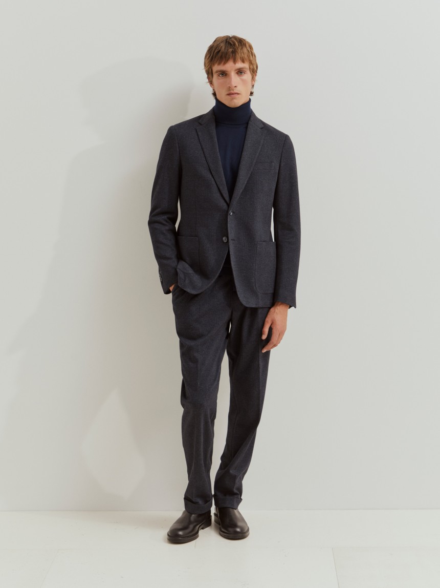 Blazer slim fit com padrão xadrez