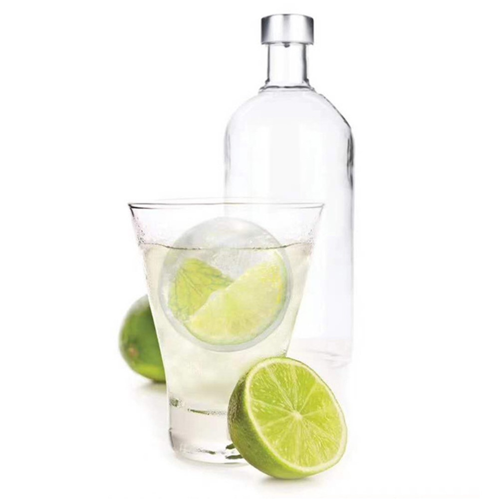 (4-fach) 3D Kunststoff Eiswürfel Form DIY Ice Cube Tray mit Deckel für Cocktails / Whisky / Softgetränke - Mit Früchten Befüllbar