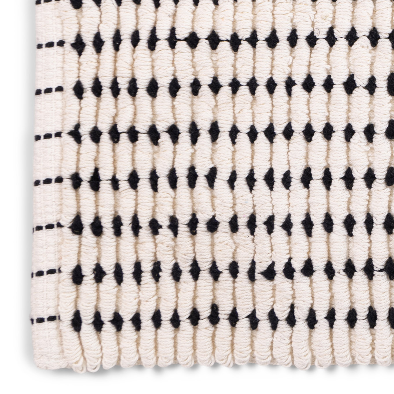 Badmat Semm ivory black 50x70 cm
