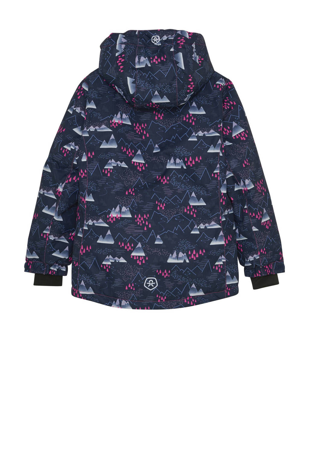 Color Kids ski-jack donkerblauw/roze/wit