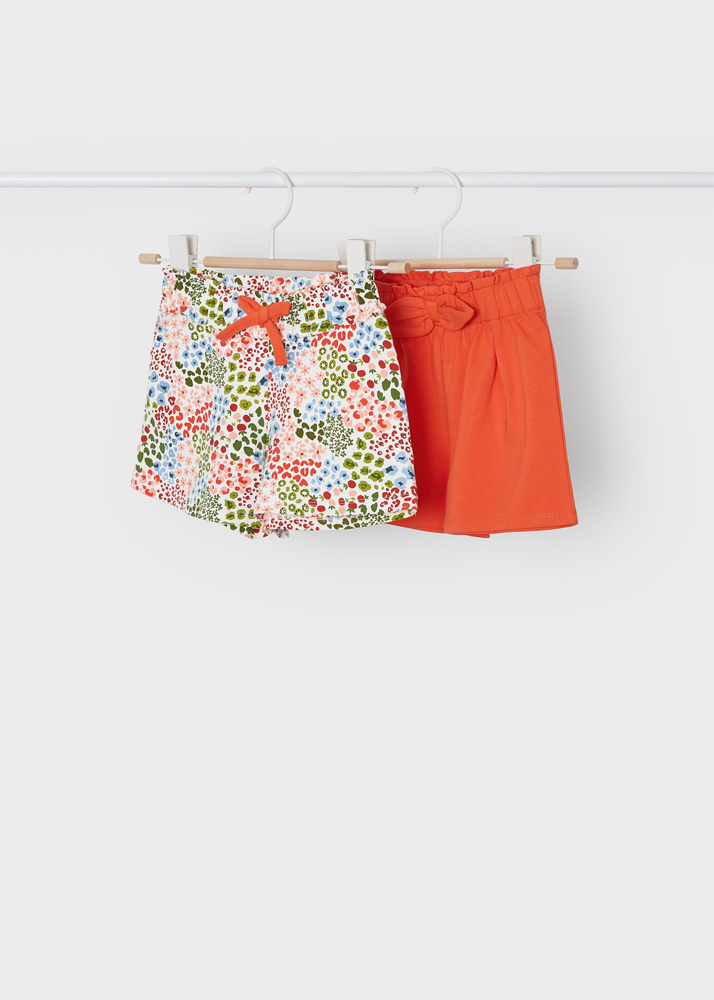 Conjunto de 2 shorts de algodão para meninas