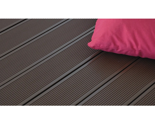 Konsta WPC terrasplanken Futura holle kamerprofiel glad 26x145 mm (verkoop per meter van 1,00 m tot max. 6,00 m) chocoladebruin