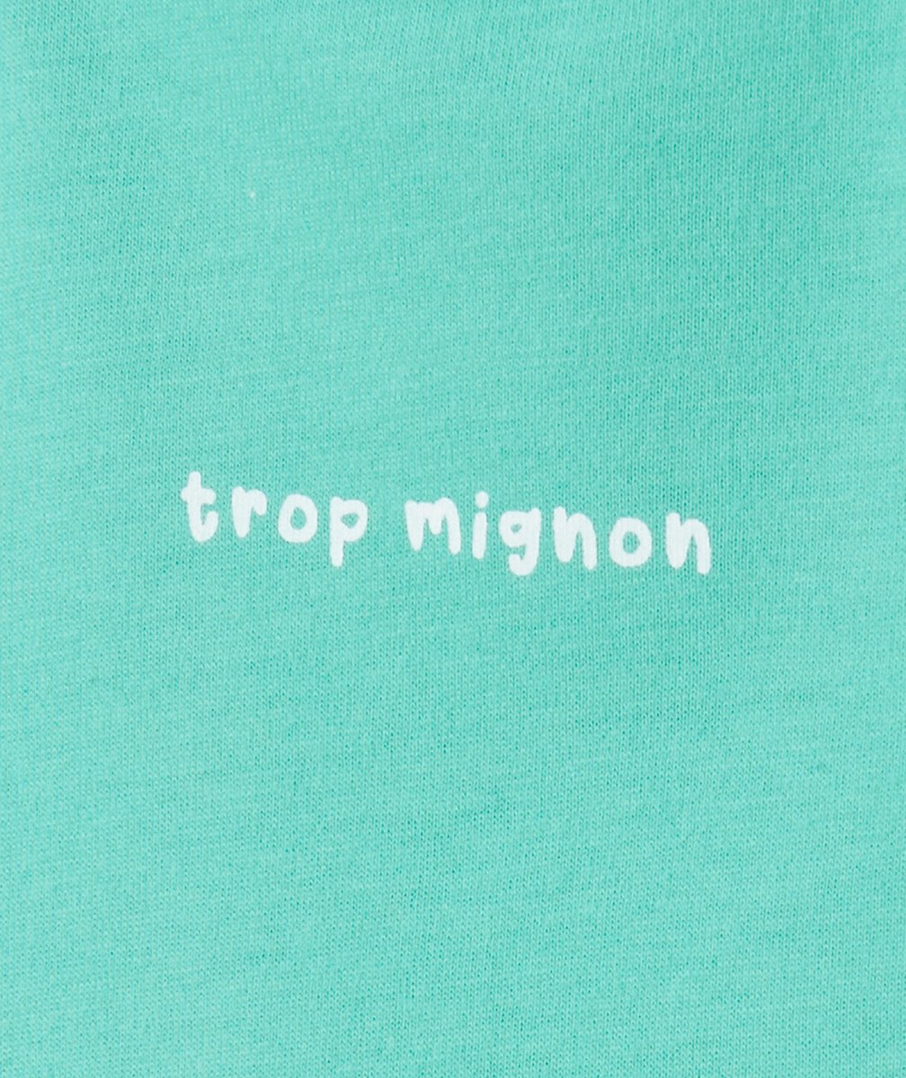 T-SHIRT À MANCHES COURTES BÉBÉ GARÇON EN COTON BIO VERT AVEC MESSAGE