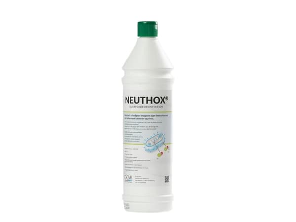 Desinfektion Neuthox med hypoklorsyre 500 ppm Fødevaregodkendt uden sprit 1 ltr. - (karton á 12 stk.)