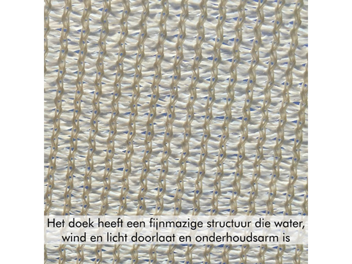 Buitenkado 2.5x3.5 taupe waterdicht schaduwdoek driehoek