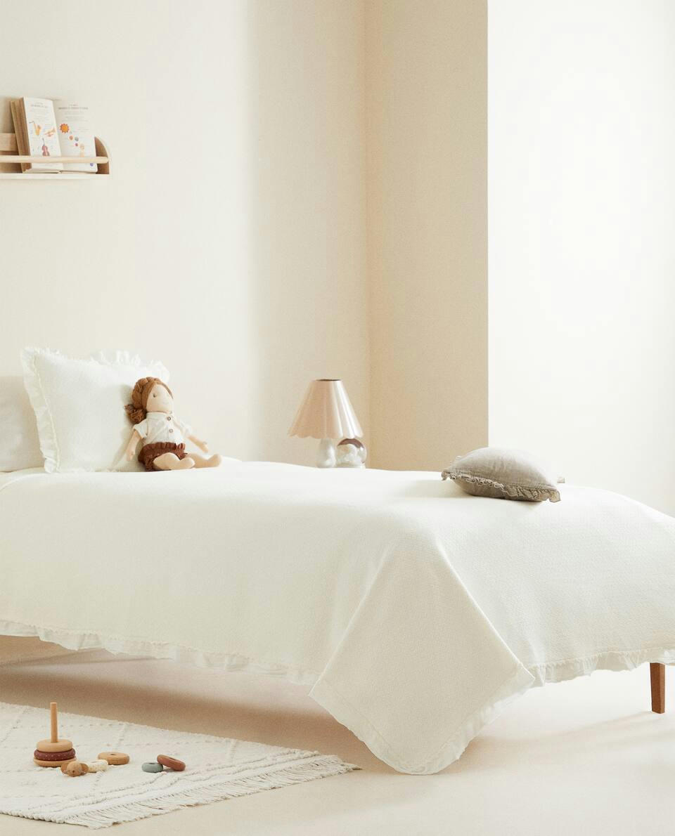 Colcha infantil de crochê jacquard