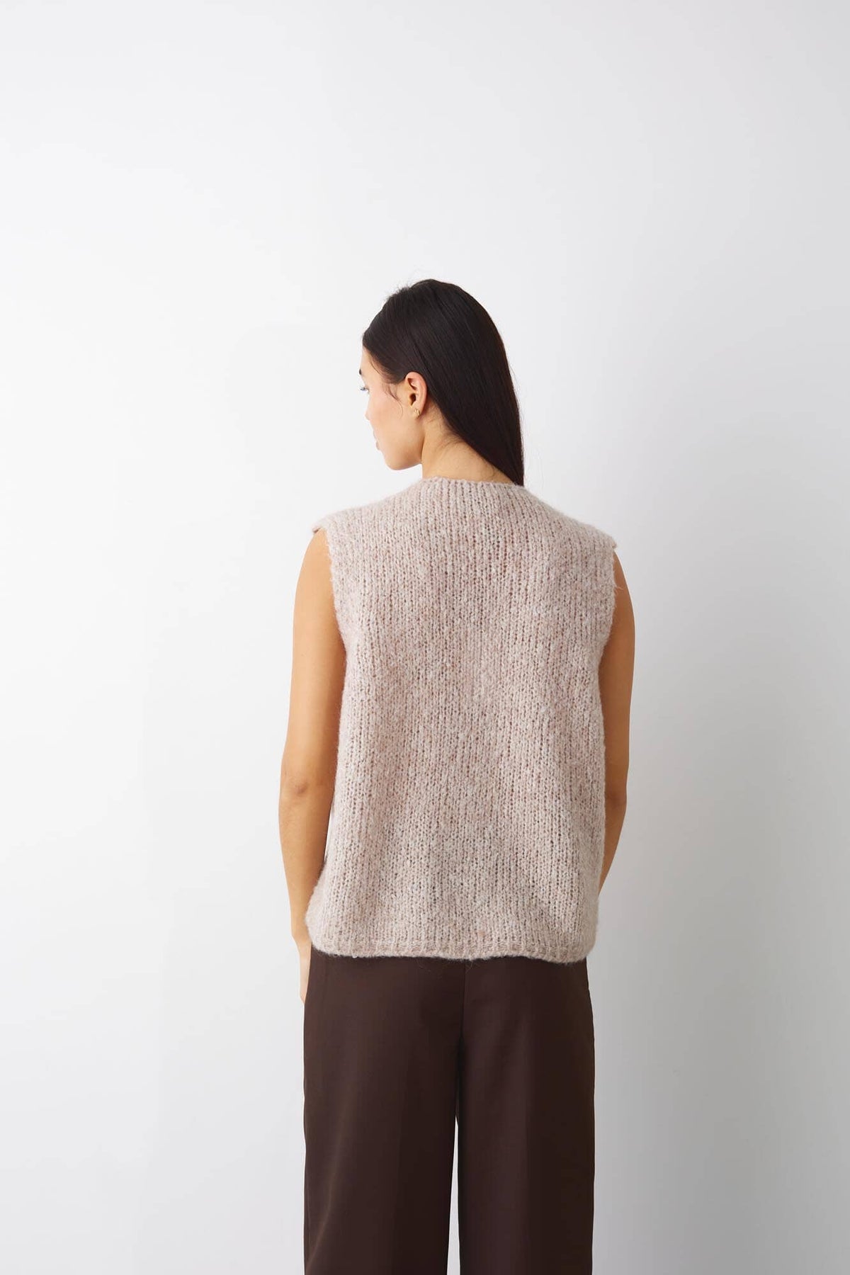 Noella Jacey Knit Vest 025 oatmeal