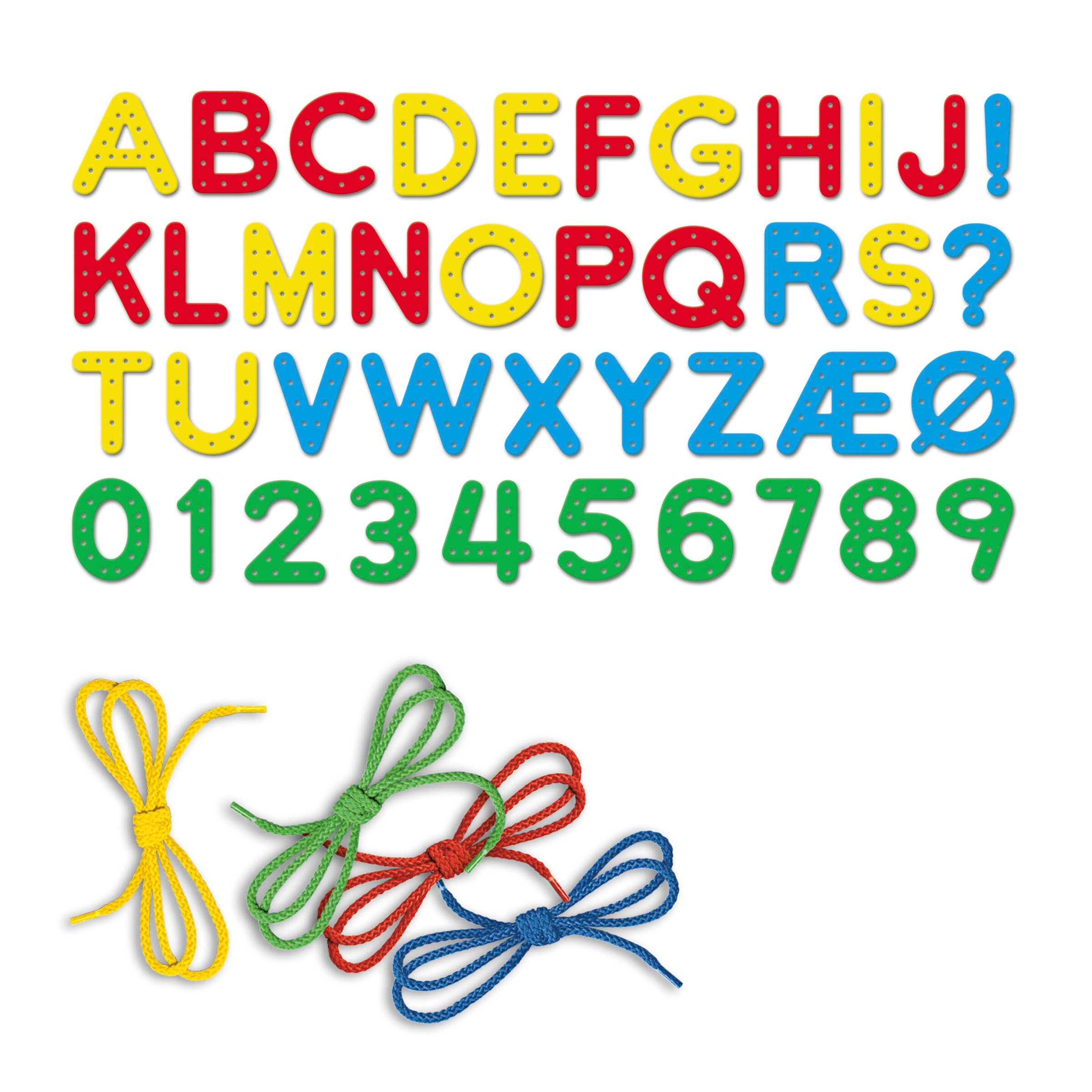 Quercetti Montessori Fädelspiel ABC + 123