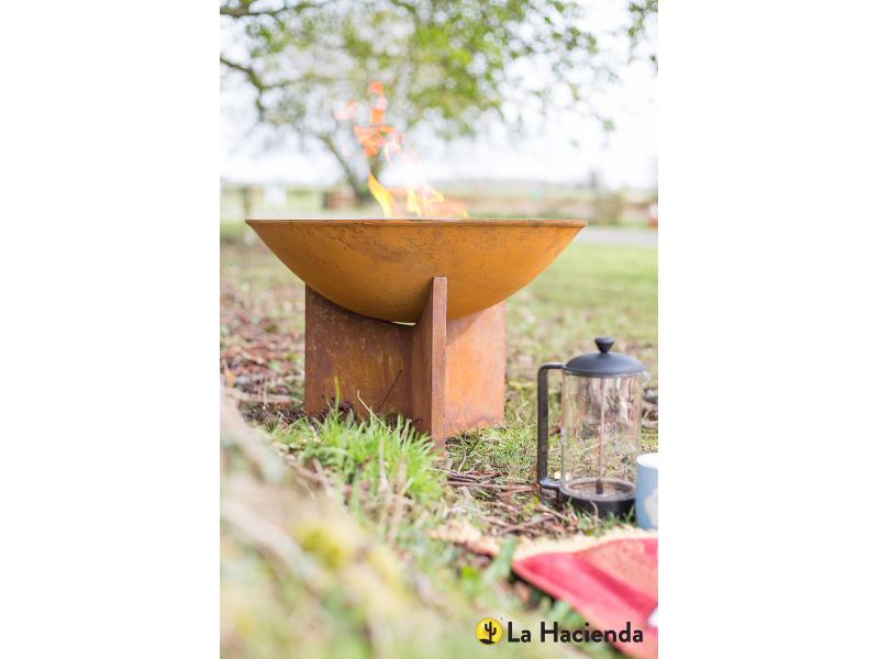 La Hacienda Feuerstelle Kala Naturrost Feuerschale aus Stahl