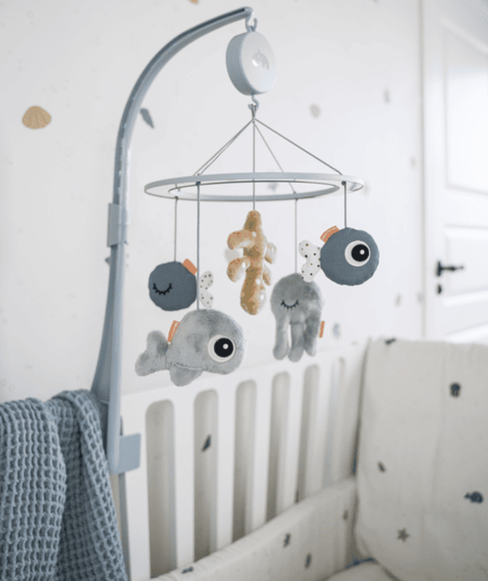 MUSICAL AVEC MIROIR SEA FRIENDS BLEU - Ecru