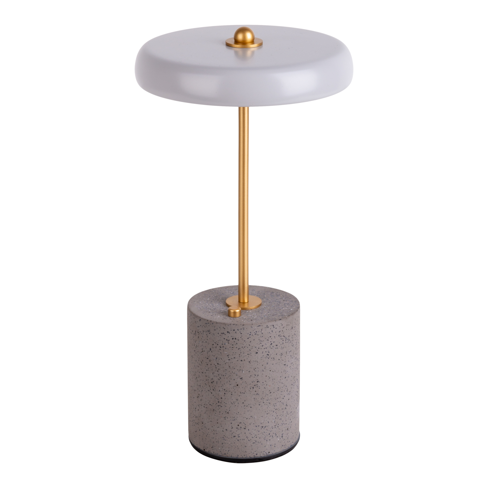 LED-Akku-Tischleuchte SETA - grau-weiß - 30 cm Höhe