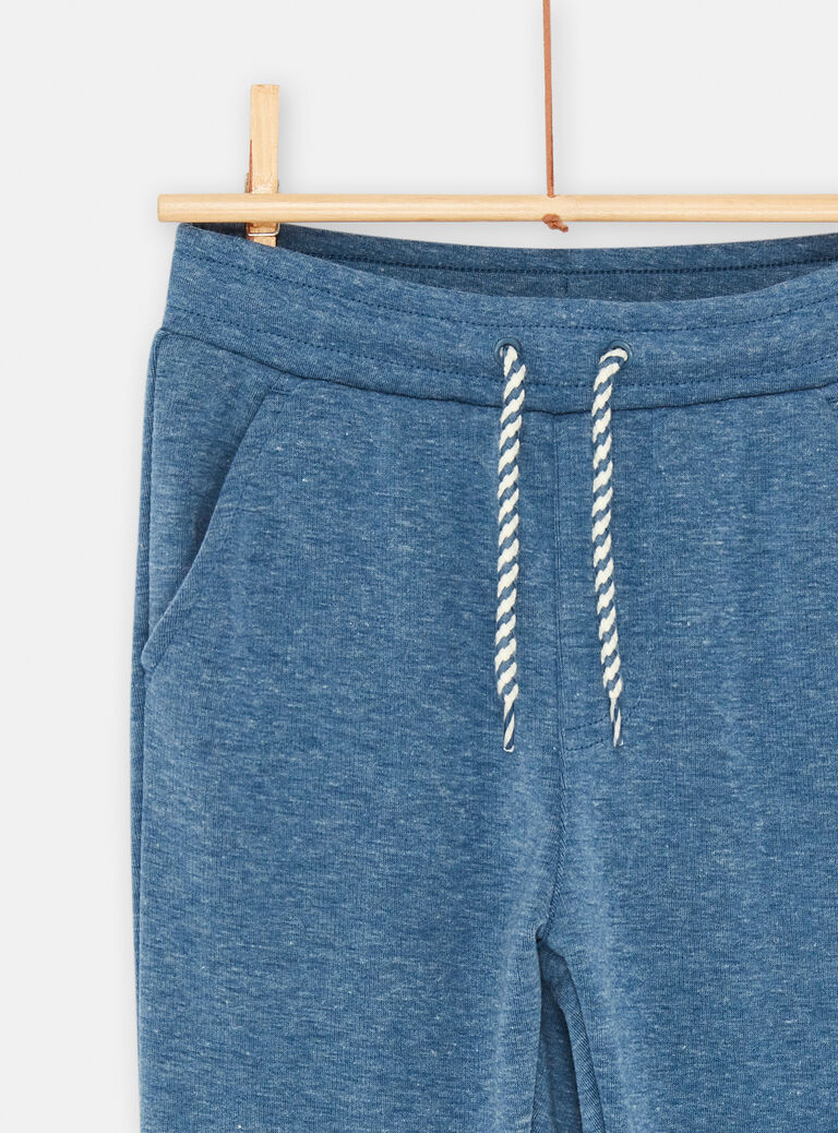Pantalon bleu chiné uni pour garçon