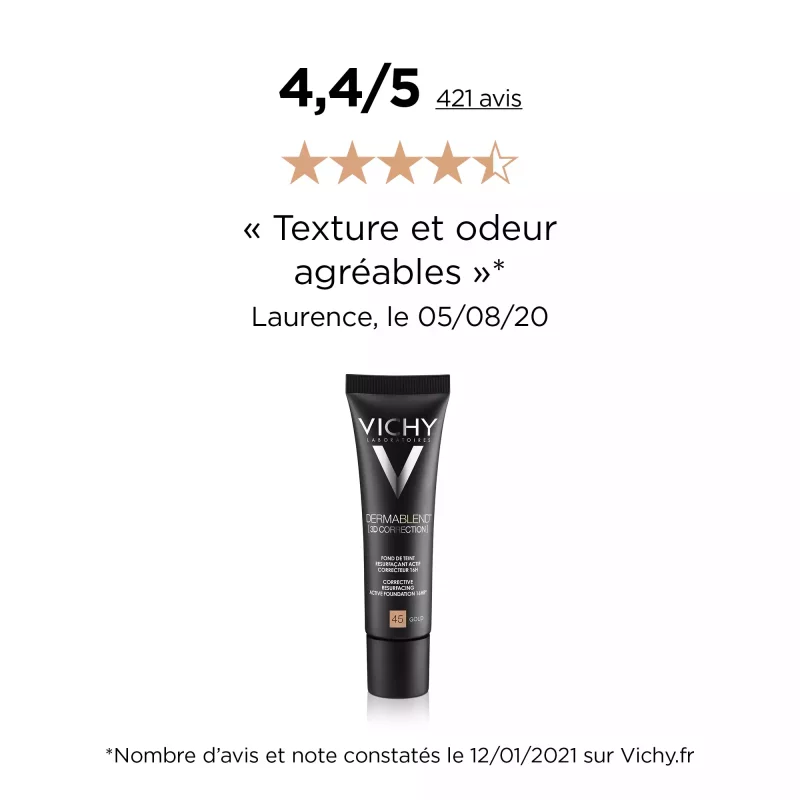 Dermablend 3D Correction Fond de teint resurfaçant - Teinte 45 GOLD - Tube 30ml