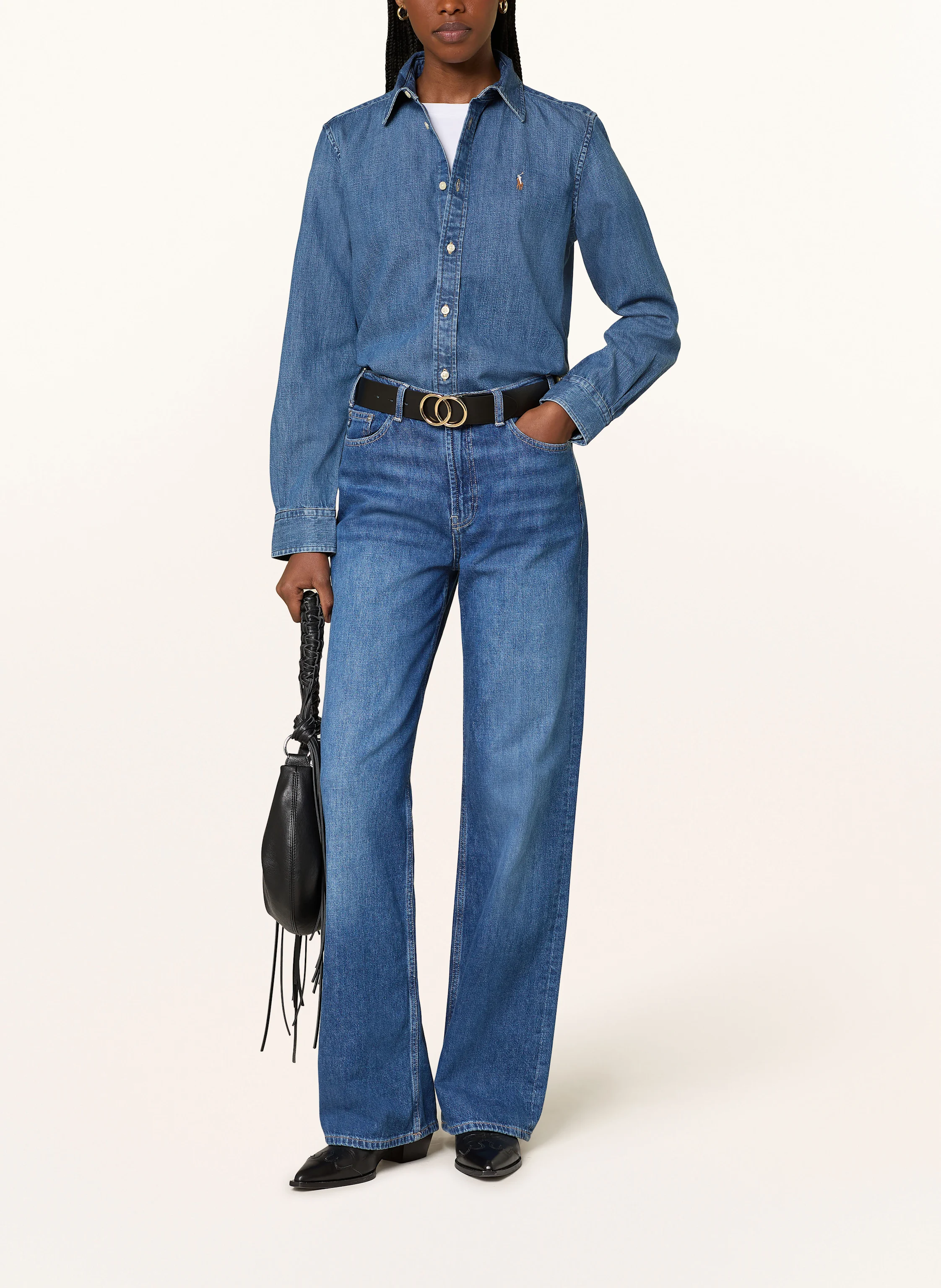 POLO RALPH LAUREN Hemdbluse in Jeansoptik